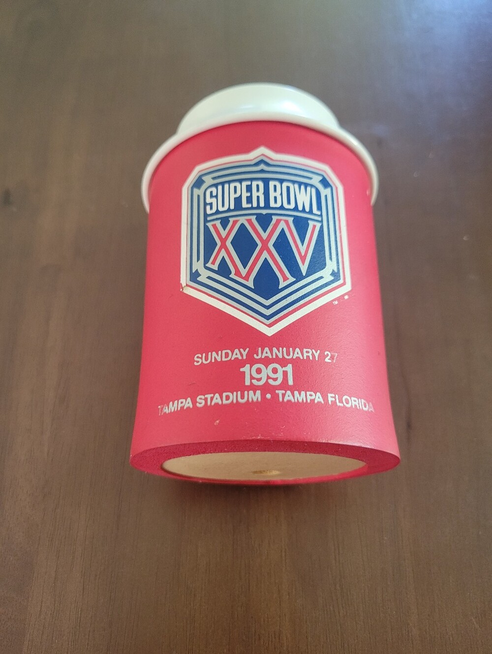 Vintage Super Bowl XXV 1991 Koozie Cup